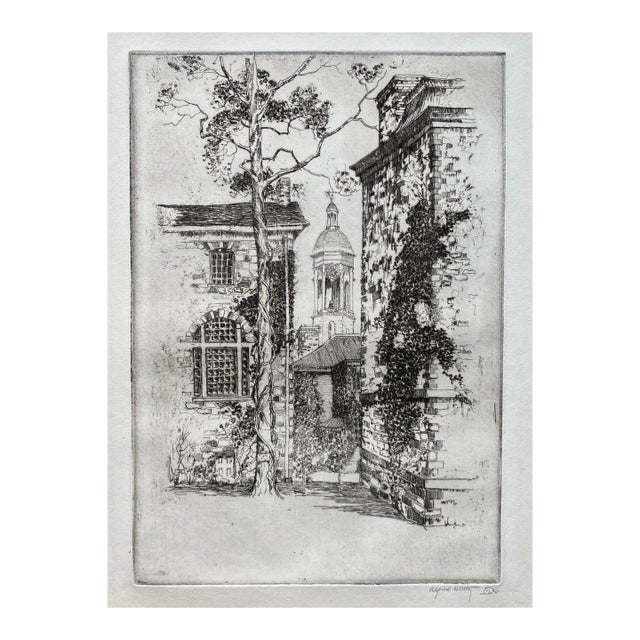 1923 Alfred Hutty Princeton University Etching For Sale