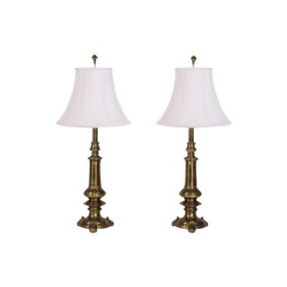 Brass Stiffel Lamps - a Pair For Sale