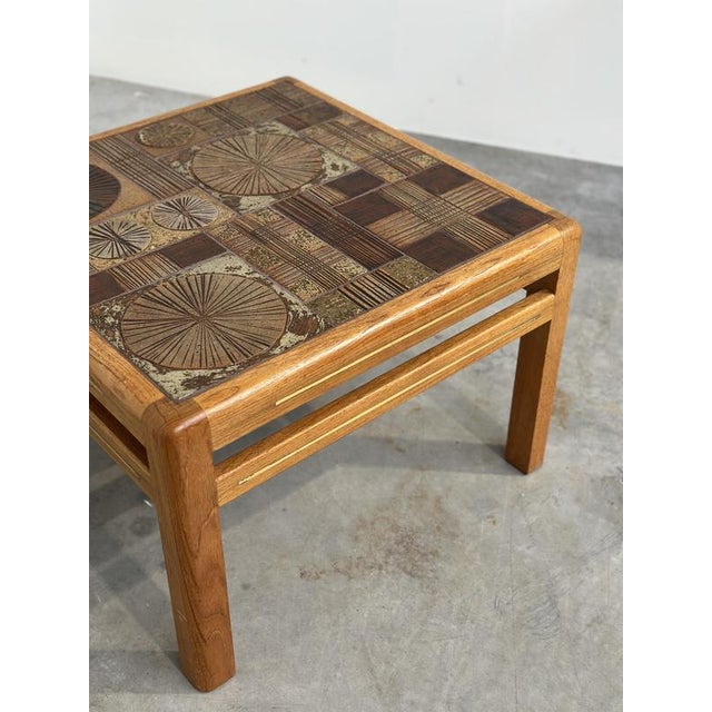 Tue Poulsen Danish Ceramic Tile Coffee Table by Tue Poulsen for Haslev Møbelsnedkeri, 1960s For Sale - Image 4 of 12