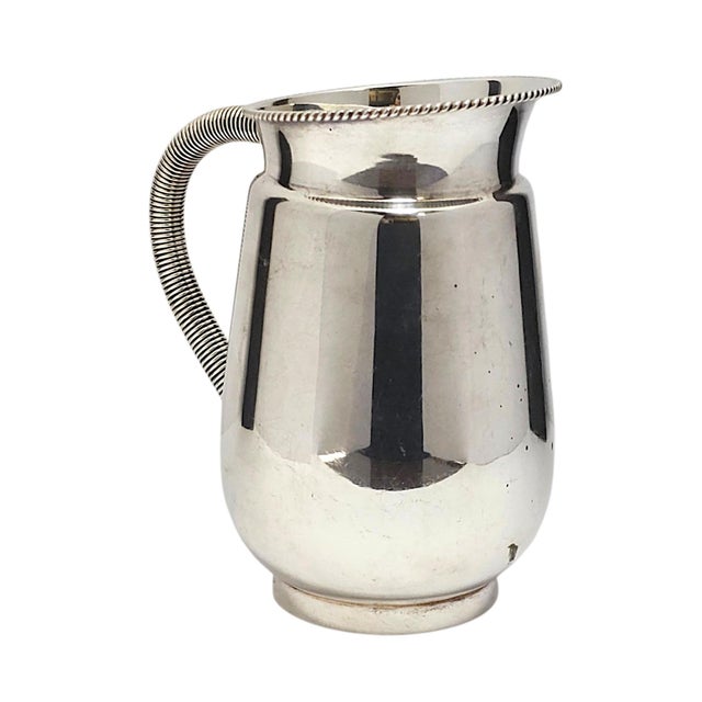 Mid-20th Century Prata Régia 90 Brazilian Silverplate Rope-Rim Pitcher For Sale - Image 12 of 14