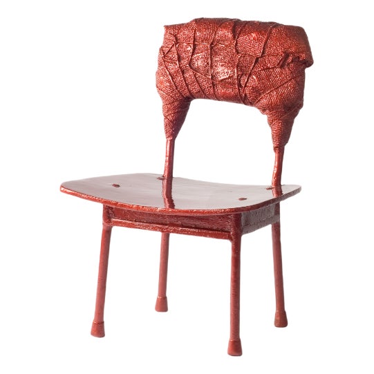 Red No 03 Assembled Stool by Studio Wieki Somers For Sale