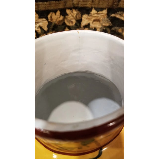 1940s Vintage French Faience Wine Jug For Sale - Image 5 of 13