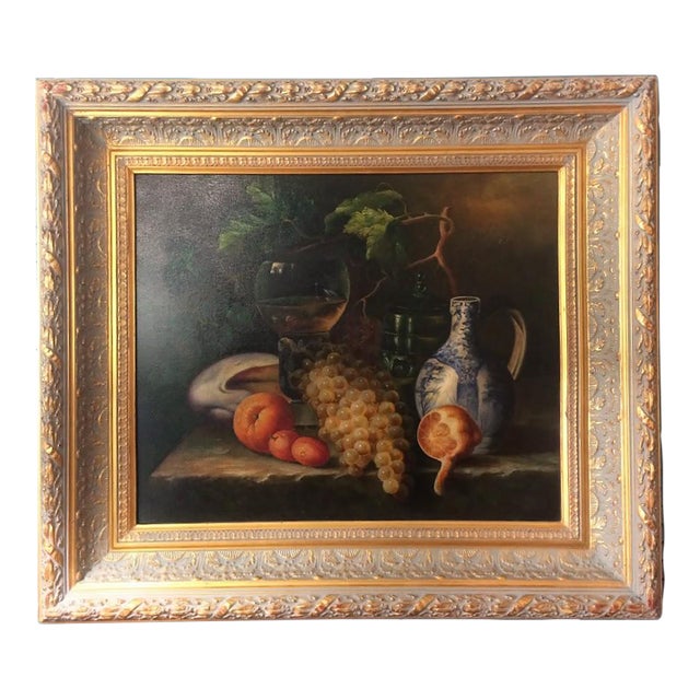 Vintage Still Life Painting, Framed Artwork For Sale