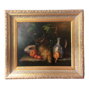 Vintage Still Life Painting, Framed Artwork