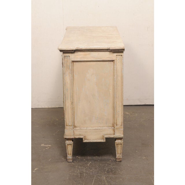 French Antique Painted Wood Buffet Console For Sale - Image 10 of 13