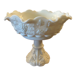 Vintage Westmorland White Milk Glass Fruit Bowl