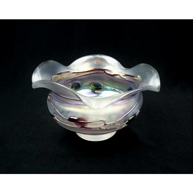 Vintage Art Nouveau Glass Shell by Freiherr for Poschinger For Sale - Image 7 of 9