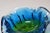 Vintage Italian Blue and Green Art Glass Ashtray / Decorative Footed Bowl For Sale - Image 10 of 12