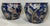 Mid 20th Century Vintage Chinese Koi Fish Porcelain Jardiniere Blue With Floral Fish Bowl, Pair For Sale - Image 5 of 12