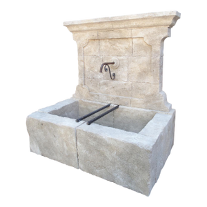 Large “Bédoin” Carved Limestone Wall Fountain From Provence, France