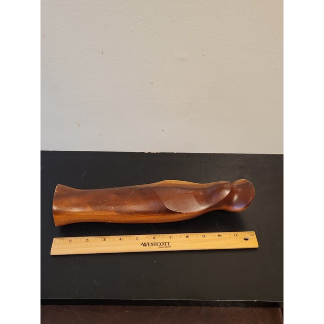 Hand-Carved Myrtlewood Abstract Madonna Figure For Sale - Image 10 of 12