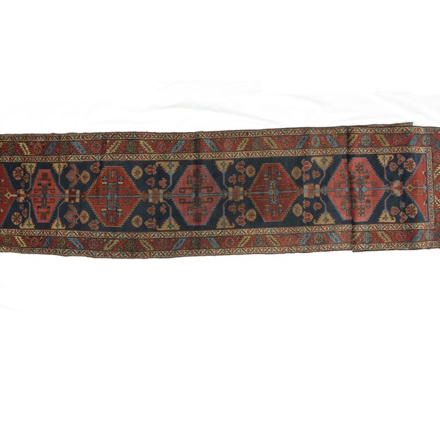 Persian Antique Serapi - 3′1″ × 15′10″ For Sale - Image 3 of 5