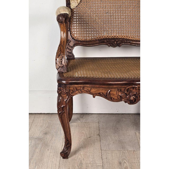 Pair of Louis XV Large Caned Armchairs, France Circa 1760 For Sale In San Francisco - Image 6 of 13
