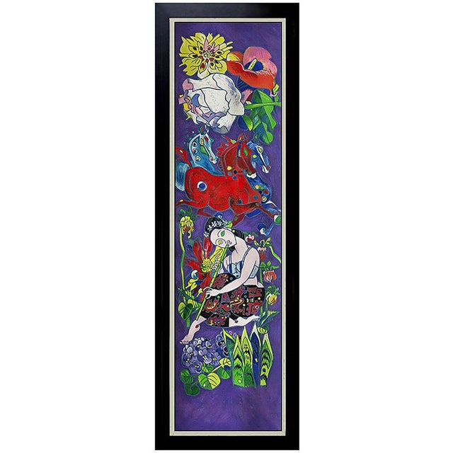Late 20th Century Four Songs of Spring, Jiang Tiefeng, Set of 4 For Sale - Image 4 of 8