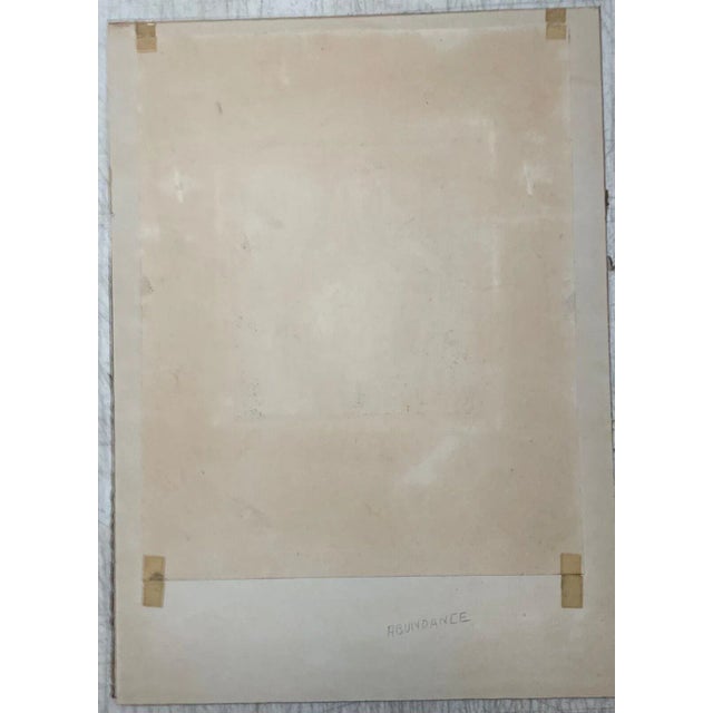 1930s Original 1938 Robert Mallory 'Abundance' Expressionist Portrait Mexico Etching For Sale - Image 5 of 8