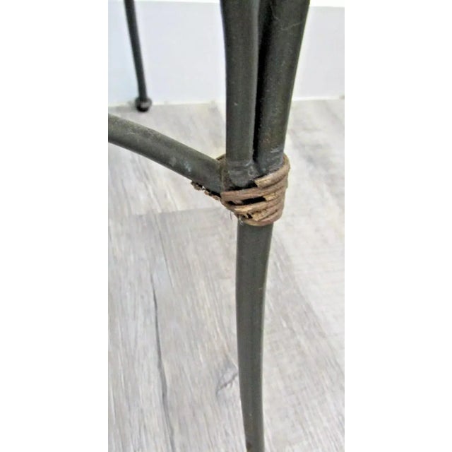 Tan 1960s Vintage Mid-Century Iron and Bamboo Side Chair For Sale - Image 8 of 8