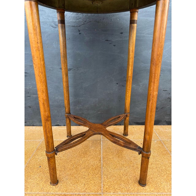 French Louis XVI Style Gueridon Table with Brass Gallery, 1930s For Sale - Image 10 of 10