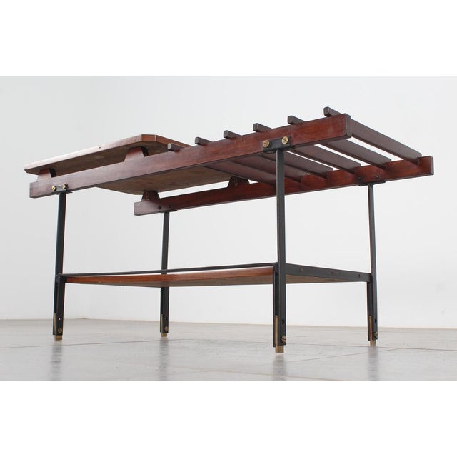 Mid-Century Iron and Teak Coffee Table from Home Torino, 1960s For Sale - Image 16 of 18