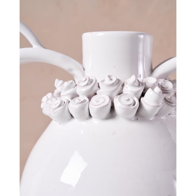 Italian Ceramic Vase "Marria" by Valentina Cameranesi & Walter Usai in White For Sale - Image 9 of 11