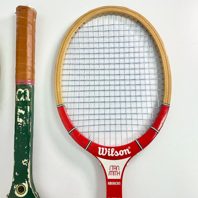 Vintage Americana Boho Chic Wood Wilson Tennis Rackets - Set of 3. For Sale - Image 9 of 9