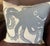2000's Blue Octopus Linen Cushions P/2 For Sale - Image 4 of 11