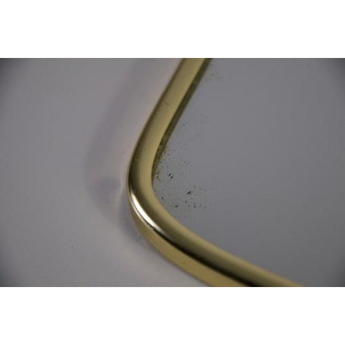 Metal Italian Brass Framed Wall Mirror, 1960s For Sale - Image 7 of 12