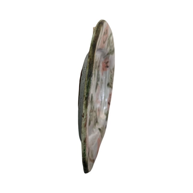 Albert Thiry Mid-Century French Vallauris Studio Pottery Floral Wall Platter by Thiry For Sale - Image 4 of 8