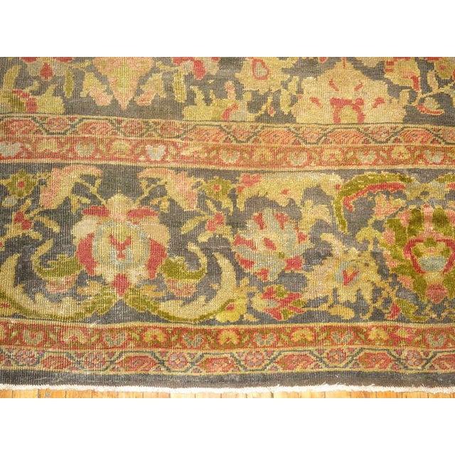 Green 19th Century Sultanabad Carpet Attributed to Ziegler and Co - 12'2" x 14'9" For Sale - Image 16 of 18