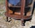 Wood Antique Quartersawn Oak Leaded Curved Glass China Cabinet With Claw Feet 1920s For Sale - Image 7 of 18