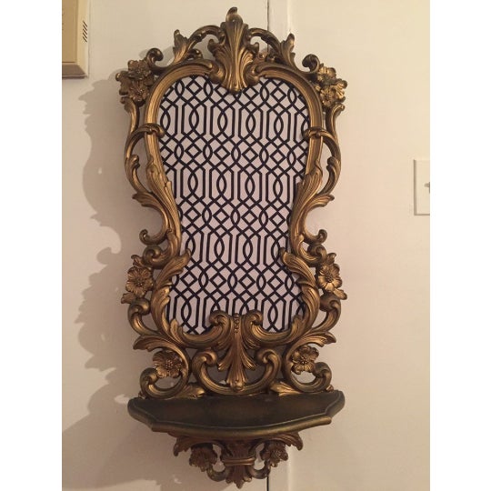 Geometric Meets Baroque Gold Wall Shelf Chairish