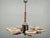 Large Art Deco Wood and Glass Six-Light Chandelier in Chrome, 1930s For Sale - Image 3 of 16