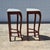 Red Late 20th Century Carved Red Mahogany Stone Top Corner Tables Pedestals Plant Stands, a Pair For Sale - Image 8 of 15