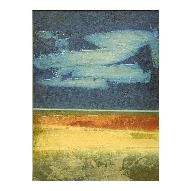 Blue Horizon - Original Mixed Media by Mario Sinisca - 1960s 1960s For Sale