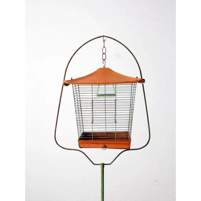 Mid-Century Modern Mid-Century Bird Cage With Stand For Sale - Image 3 of 13