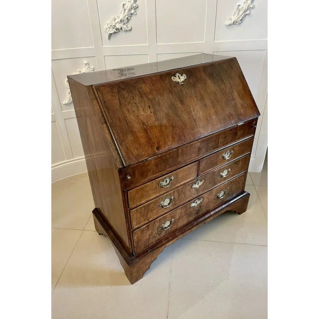 Antique George I Figured Walnut Bureau For Sale - Image 3 of 18