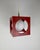 Minimalist Space Age Red Cube Ceiling Lamp by Richard Essig, Germany, 1970s For Sale - Image 9 of 16