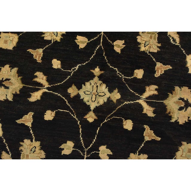 Textile Ziegler Rug 5’11” X 9′ Black Wool Traditional Hand-Knotted Oriental Carpet For Sale - Image 7 of 13