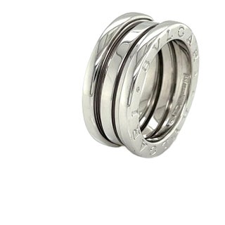 25174 - Bvlgari B.zero1 Three-Band Ring in 18k White Gold - Size 51 For Sale