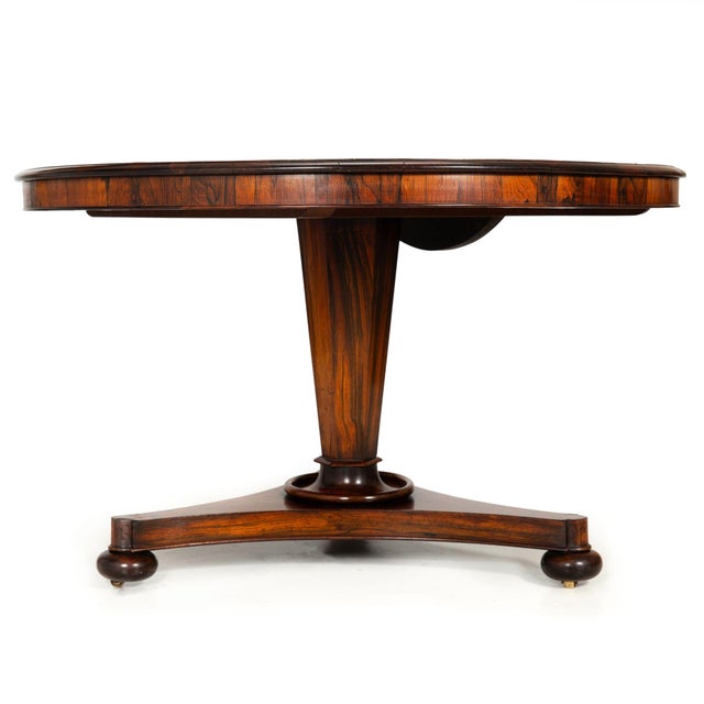 Wood Regency Rosewood Antique Circular Center Table, English Circa 1825 For Sale - Image 7 of 18