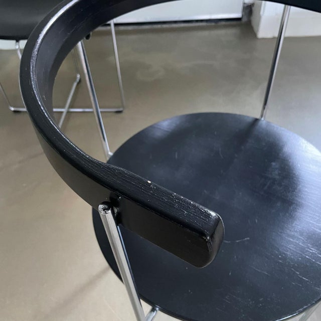 Black Foldable Chairs Soley by Valdimar Harðarson for Kusch & Co, 1980s, Set of 4 For Sale - Image 8 of 18