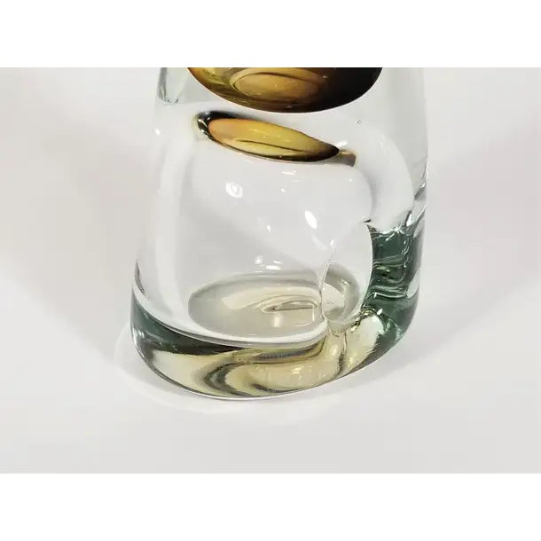 1980s Art Glass Vase or Decorative Object Artist Signed and Dated 1984 For Sale - Image 4 of 15