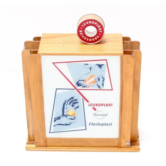 Mid-Century Modern Mid-Century Modern Advertising Cabinet from Leukoplast Beiersdorf, 1950s For Sale - Image 3 of 10