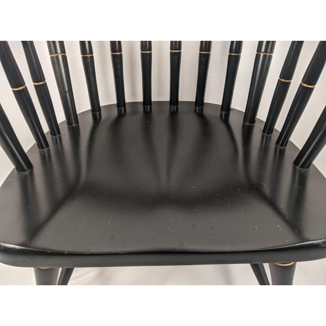 Vintage Yale University Windsor Armchair With Lux Et Veritas Crest – Collegiate Library Chair For Sale - Image 11 of 16
