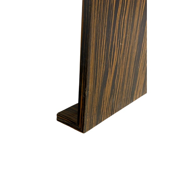 Console table in striking Macassar ebony wood. Custom made for a Rittenhouse Square Penthouse in the style of Christian...