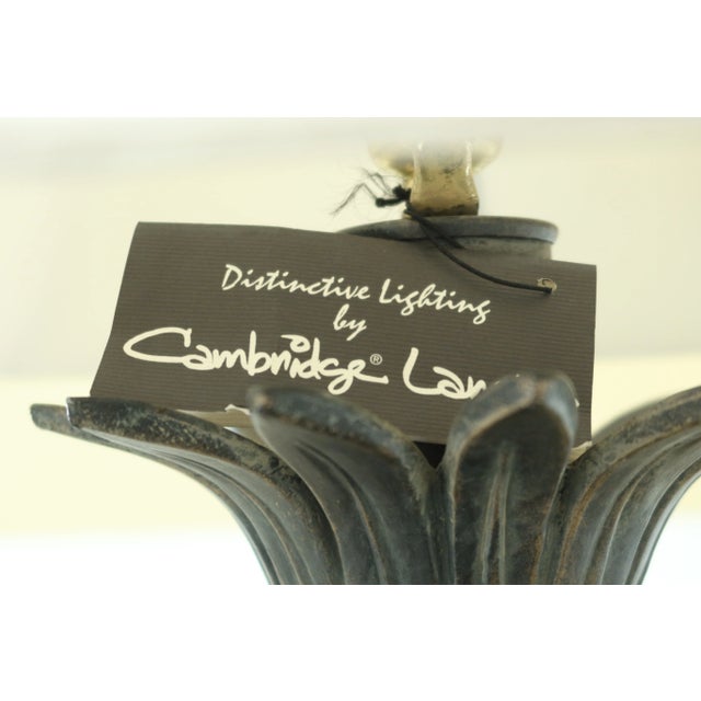 White 1990s Cambridge Lamps Pillar Lamp W/ Shade For Sale - Image 8 of 9