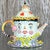 Vintage Face Painted Colorful Tea Pot For Sale - Image 9 of 9