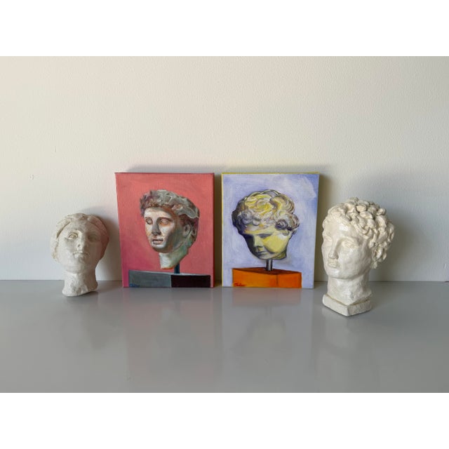 2000 - 2009 Cris Cooper Modern Art Pottery Bust Sculptures – A Pair For Sale - Image 5 of 12