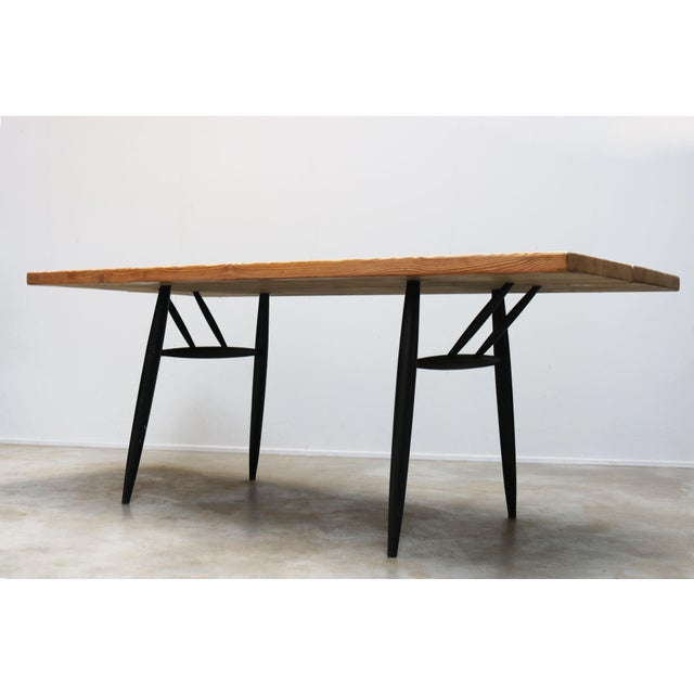 Black Pirkka Design Dining Room Set by Ilmari Tapiovaara for Laukaan Puu, 1955, Set of 7 For Sale - Image 8 of 18