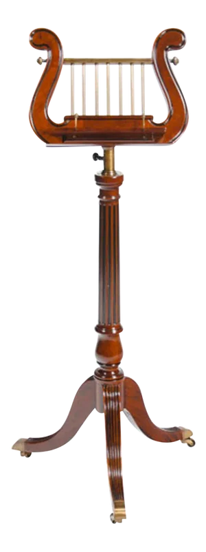 Niagara Furniture Mahogany and Brass Harp Music Stand