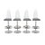 A striking set of four H Studio Trigo stools, these sculptural seats combine transparent acrylic, black leather, and...